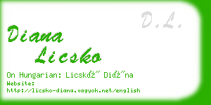 diana licsko business card